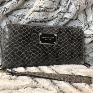 Michael Kors Gray Snake Skin Wallet
